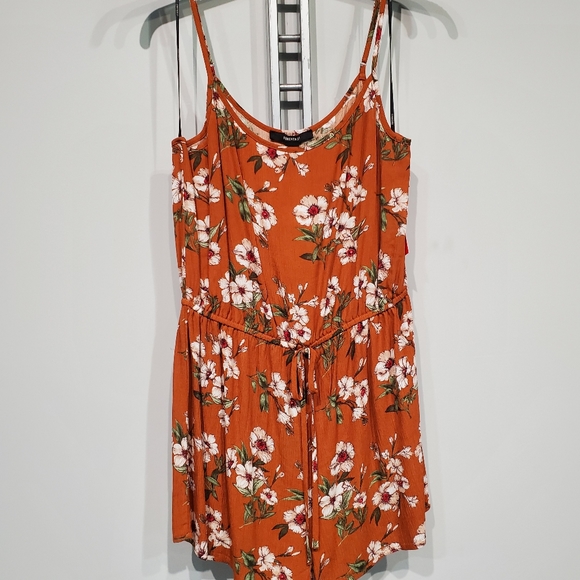 Cestnut Blush/ Light Blue Cream Short Jumpsuit - Picture 1 of 2